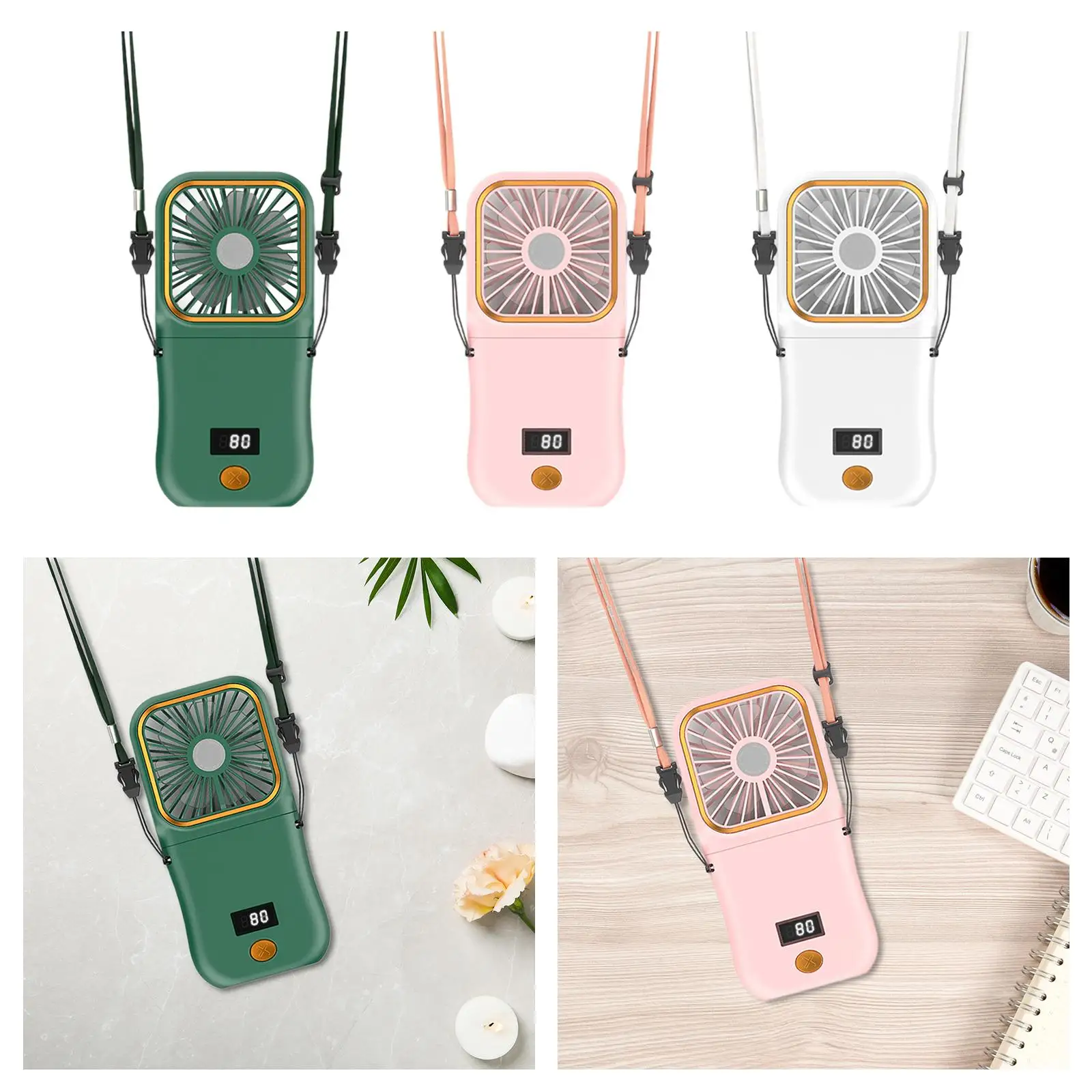 مروحة صغيرة محمولة باليد ، مروحة مكتب لاسلكية قابلة للطي ، مروحة داخلية يمكن ارتداؤها