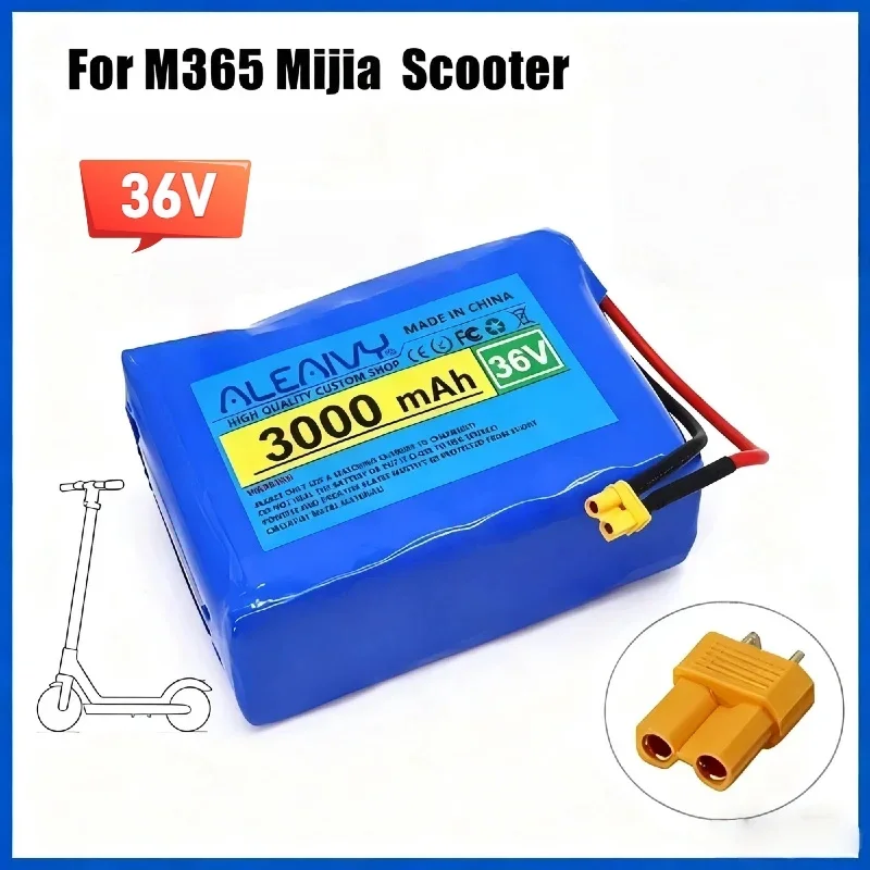 36V 3000mAh10S1P Battery Pack–for M365 Pro Scooter,with XT30 Plug& Charging/Discharging Function,Durable Energy Supply