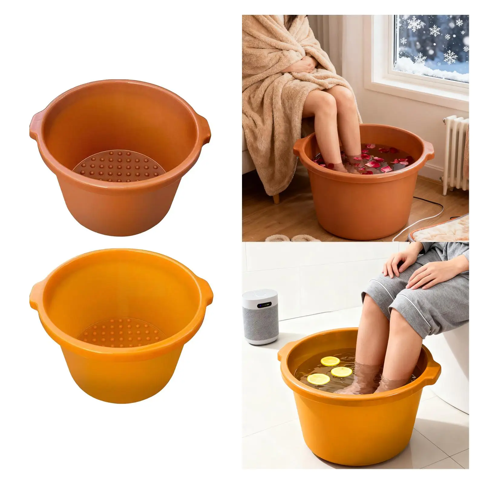 

Foot Bath SPA Tub Wash Basin Portable Anti Slip Bottom Versatile Bucket for Trip