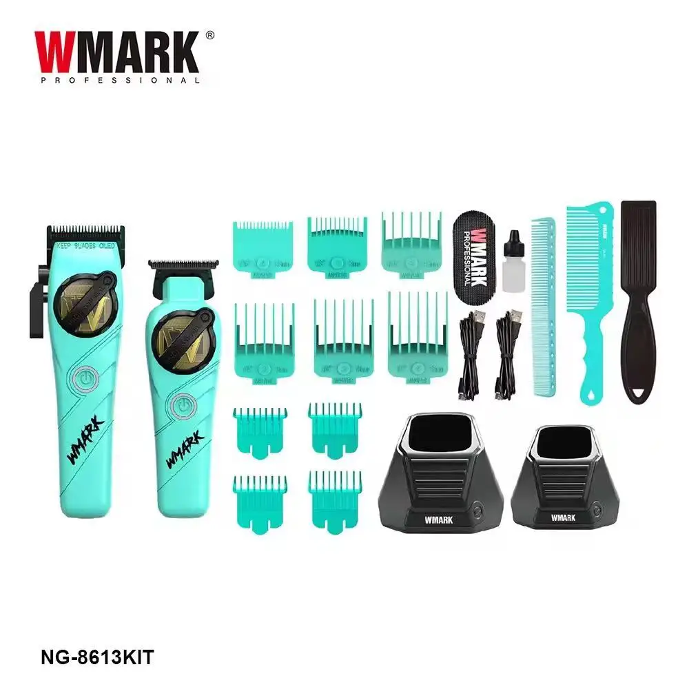 WMARK New Hair Clipper NG-8613KIT with Charging Stand Hair Salon Special Electric Scissor Set