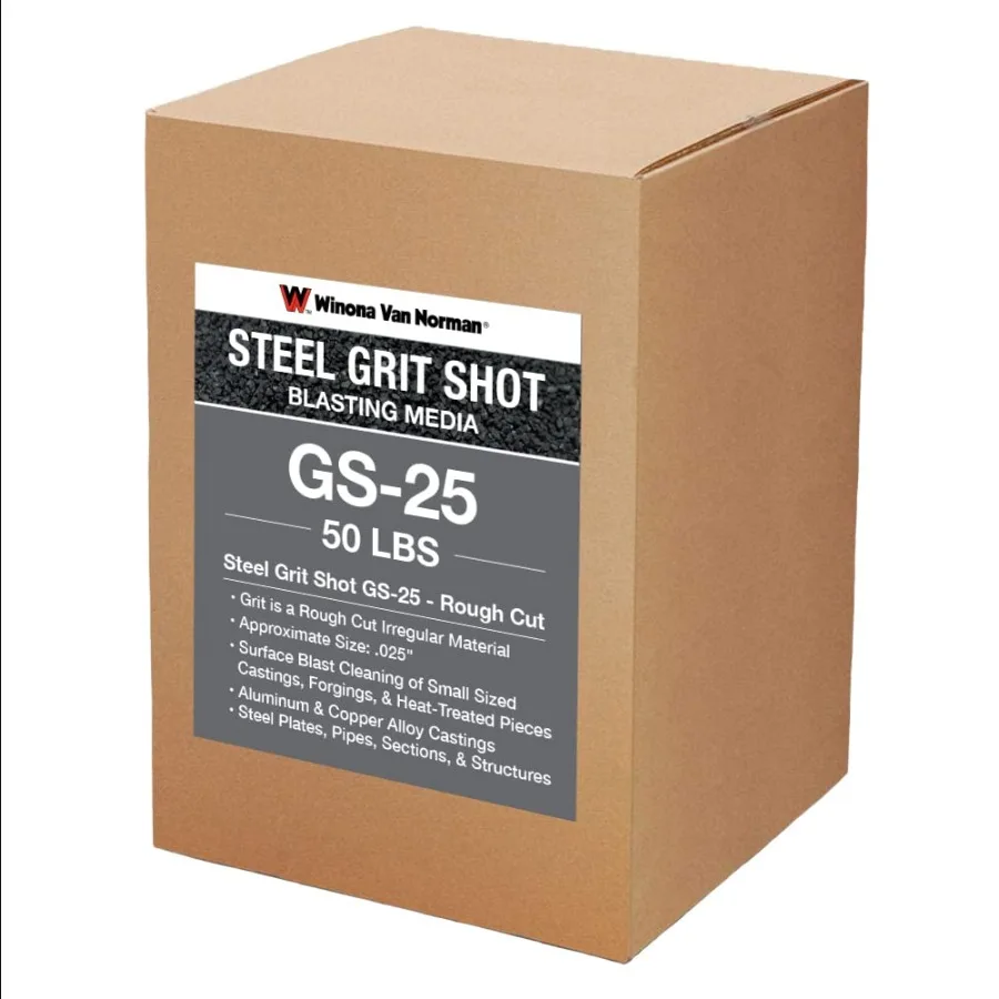 Steel Grit GS-25 - Rough Cut Shot - Zandstraalmedia 50 lbs