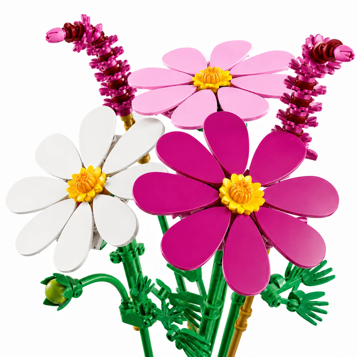 LEGO ®   Set de Construcción Botanicals Cosmos Flowers 11514, 3 Tallos de Flores Cosmos, 2 Tallos de Hierba Fuente Roja Esponjosa, 171 Piezas