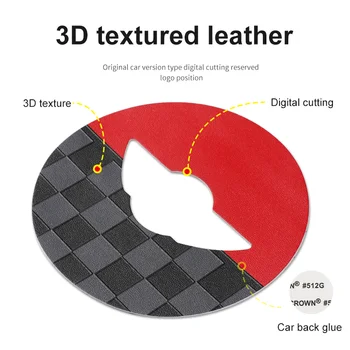 適用於Mini Cooper R55 R56 R57 R60 R50 R52 R53 F56 F54 F60的汽車方向盤貼紙,PU皮革材質,汽車內裝配件 8 最佳銷售 迷你庫柏F56配件 - №1