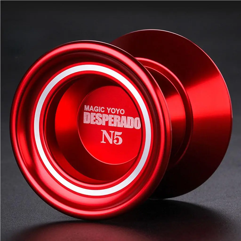 Unresponsive YOYO N5 Alloy Professional Yo-yo for 1A 3A 5A String Trick Play - Red