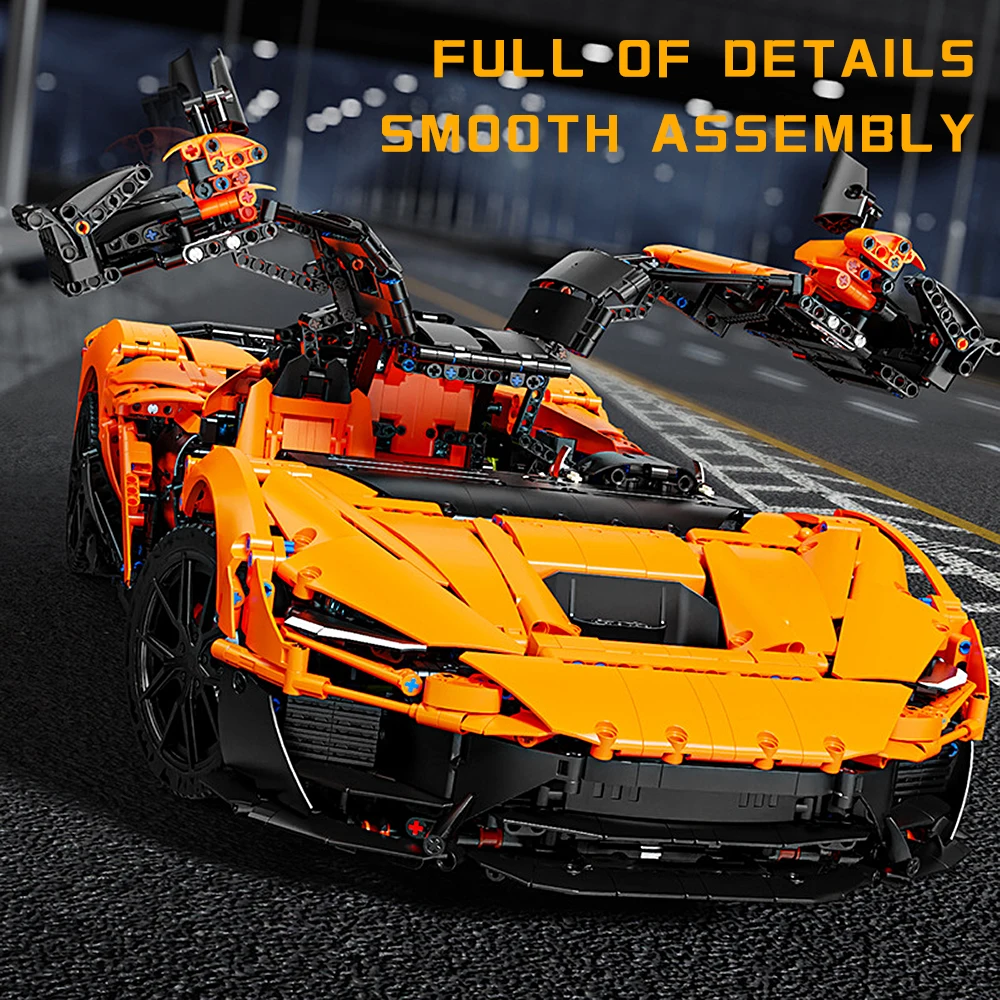

Extra-Large Size 1:6 W1 Sports Car Building Block Advanced-Level Adult Assembly Collectible Mechanical Simulation Model Toy Gift