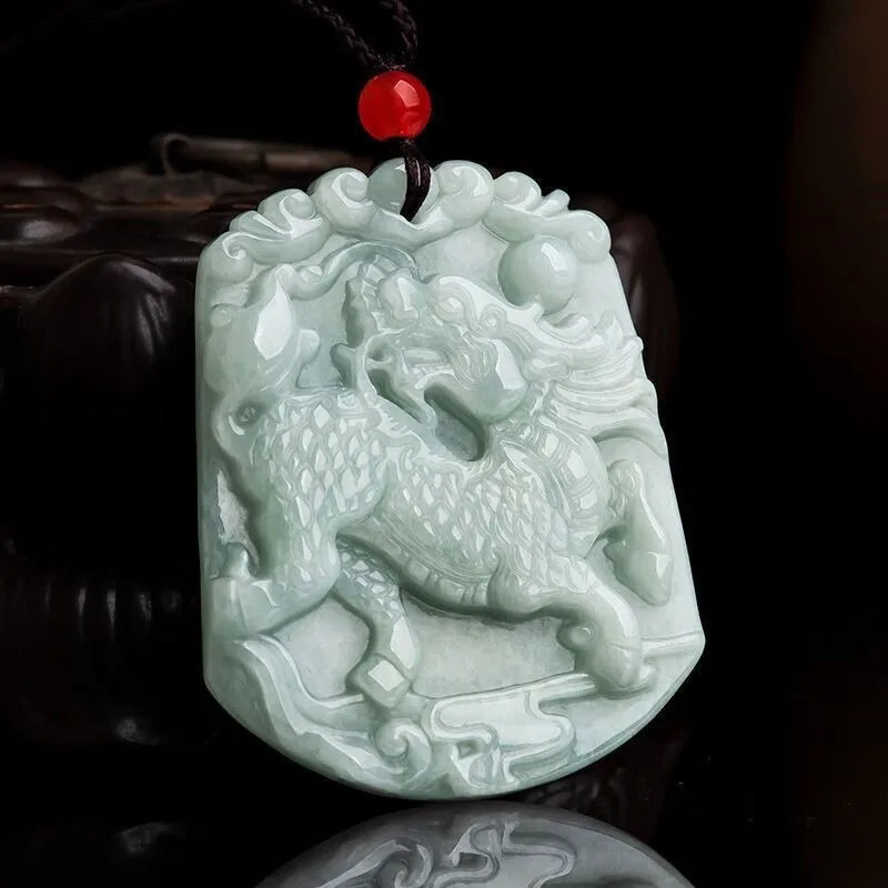 

Natural Unicorn Necklace Ice Pendant Men's and Women's Jade Pendant