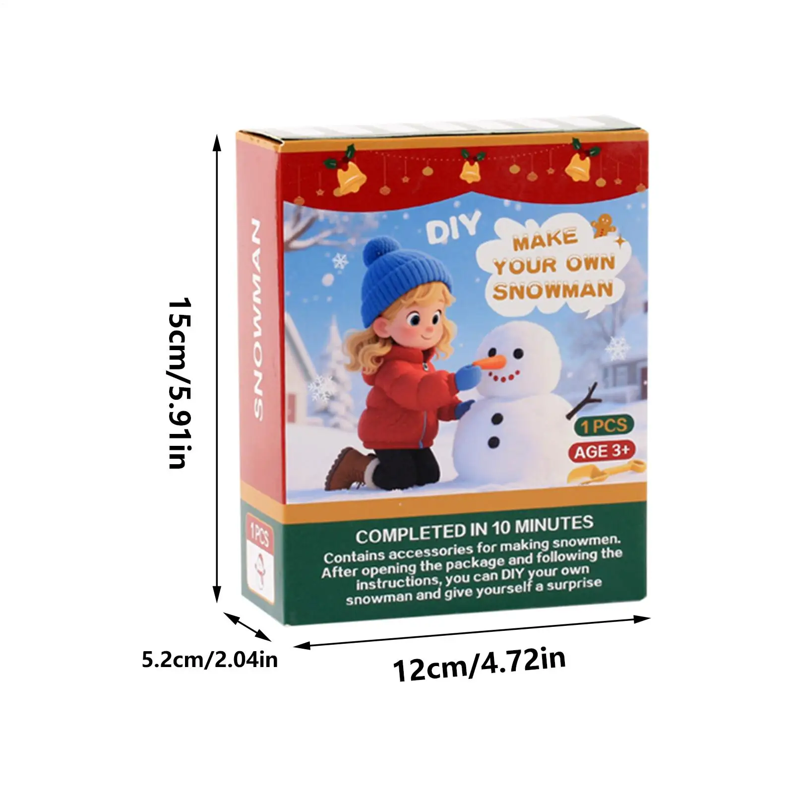 مجموعة بناء رجل الثلج، أدوات تخزين عيد الميلاد، مجموعة رجل الثلج الإبداعية، مشغولات عيد الميلاد للأطفال والمراهقين والأولاد والبنات والأسرة