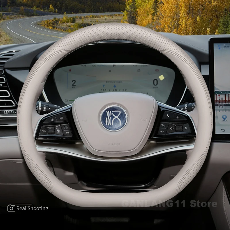 الصيف غطاء عجلة توجيه سيارة ل BYD han EV 2024 2025 نمط السيارة عجلة القيادة السيارات byd han ev اكسسوارات 2025 #2