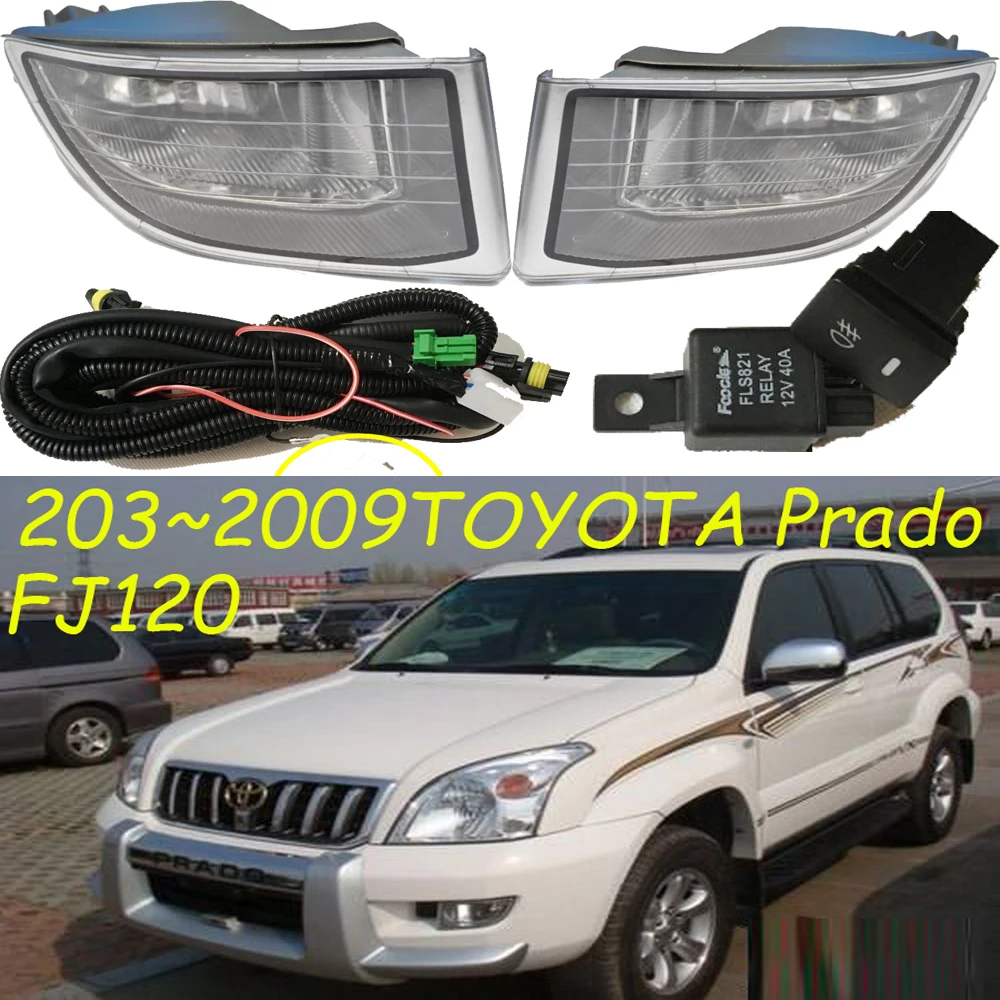 

2003 ~ 2009 Cruiser Prado fog светильник, FJ120,LC120, Бесплатная доставка! Галогенная фара Prado, 2700 4000,hilux,yaris;Prado дневная фара