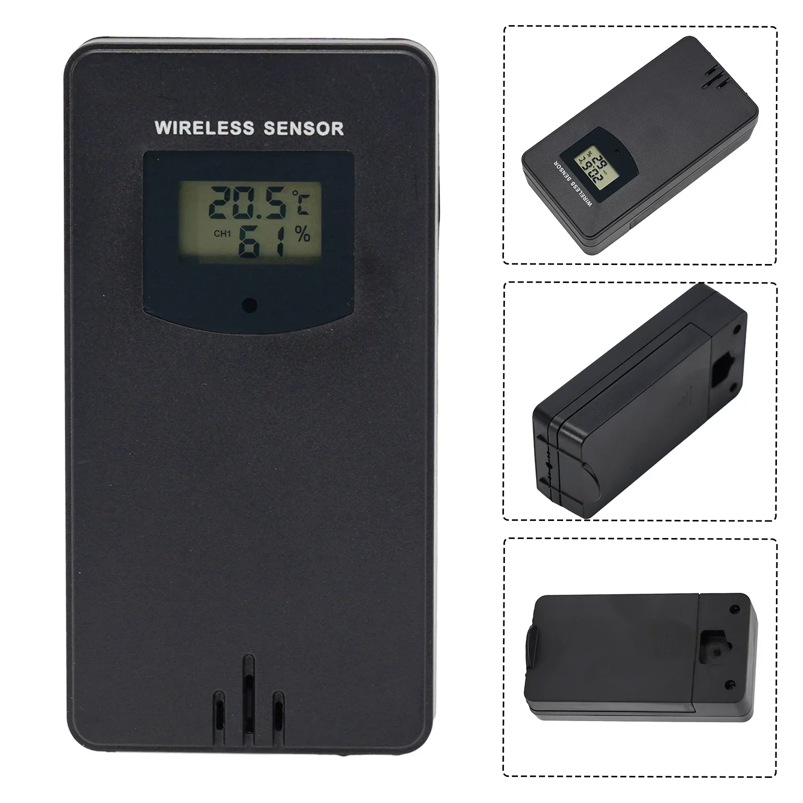 Wireless Temperature Humidity Sensor for FanJu Weather Station Wall Mount or Table Stand 433 92MHz RF Transmitting Frequency