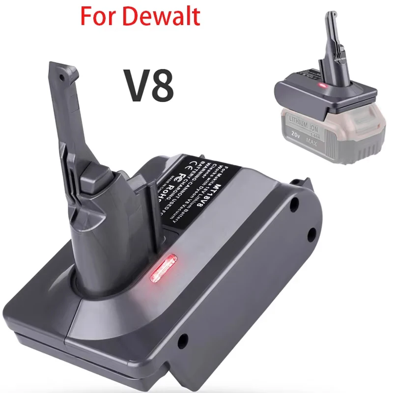 V8 Battery Adapter for Dewalt 20V Lithium Battery Converted to Replace for Dyson V8 Battery Use for Dyson V8 Series
