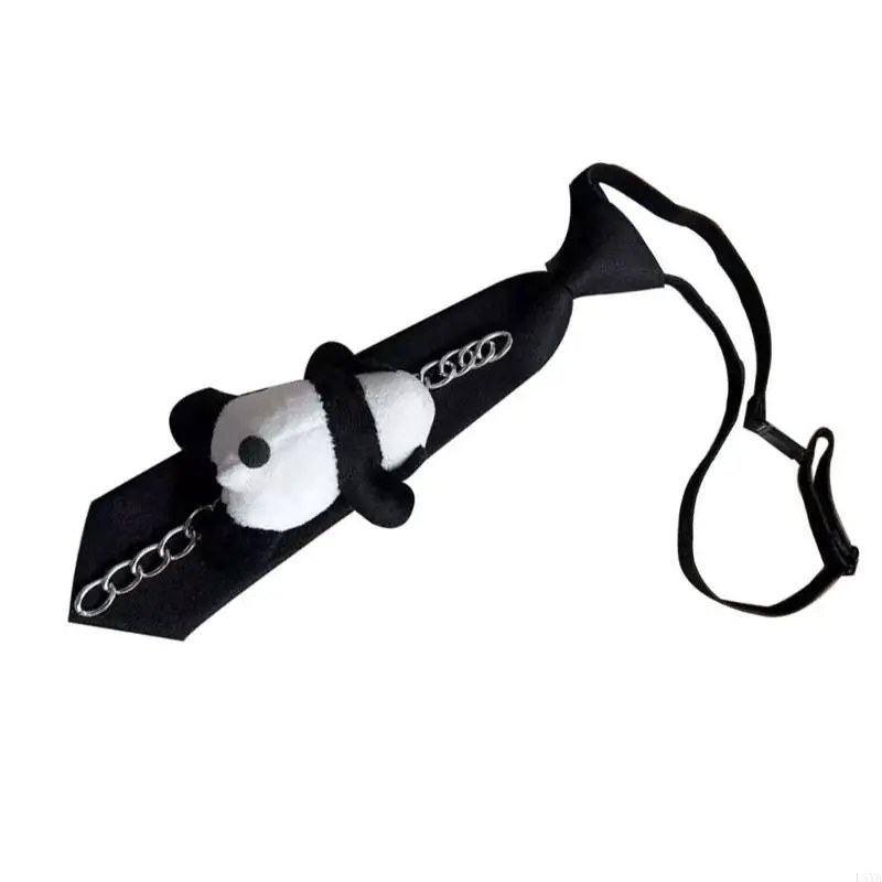 L5YA Verfijnde stropdas Universals Elegante stropdas Modieuze stropdas met pandapatroon