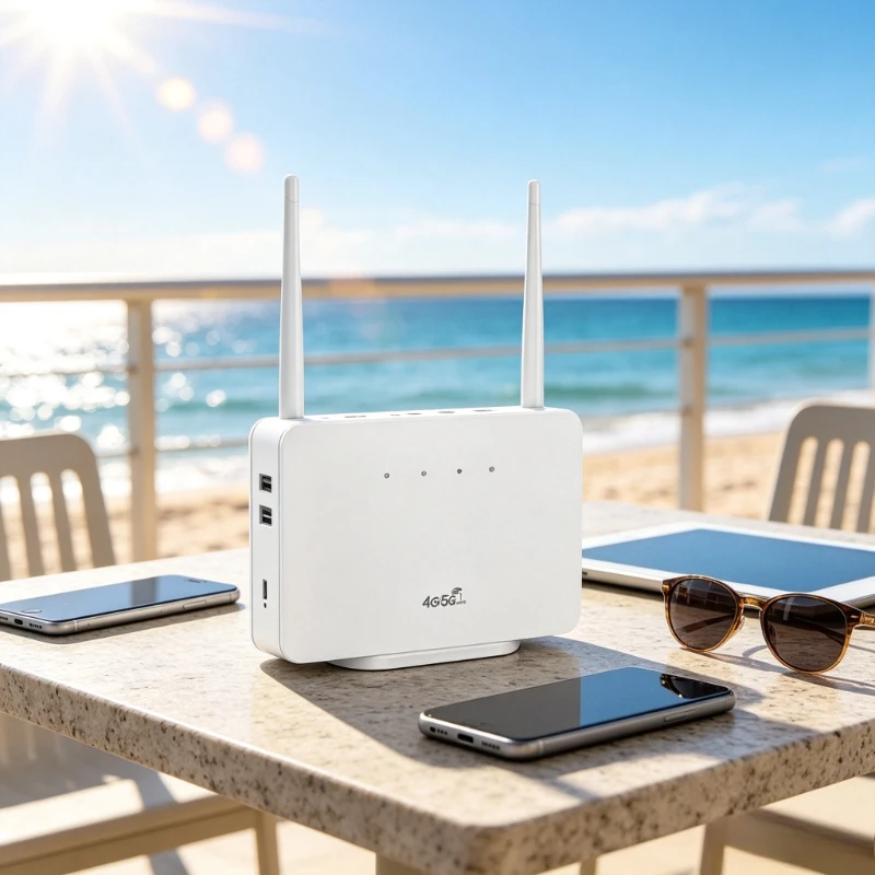 Portable 4G WiFi Modem Router 300Mbps External Antenna SIM Card Slot EU Plug for Home Work Travel