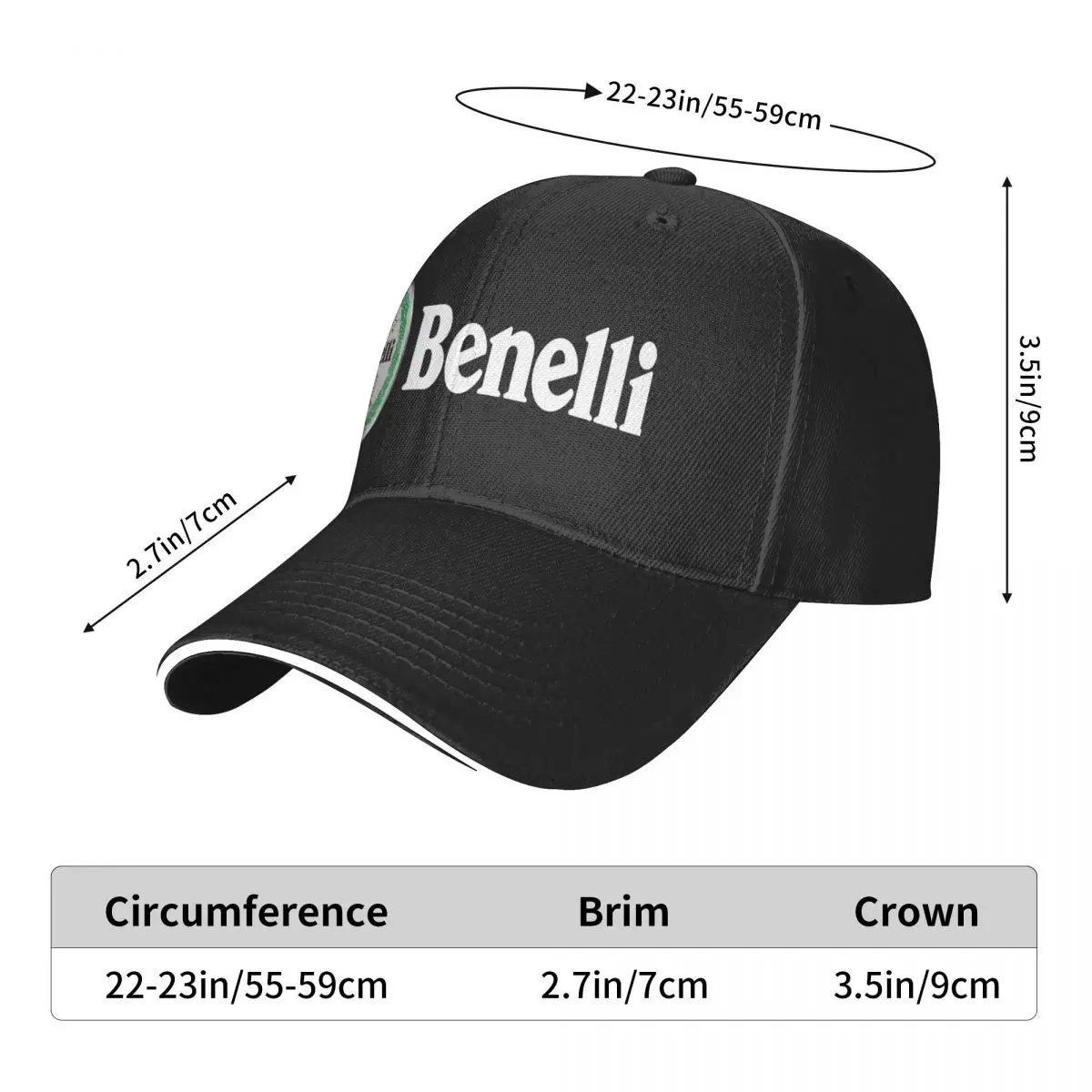 Benelli Logo 342 topi pria, topi bola untuk pria, topi bisbol