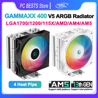 DEEPCOOL GAMMAXX 400 AG400 V5 ARGB 4 Heat Pipe CPU Cooler PWM Case Fan Air-Cooled Radiator Intel LGA1700 115X 1200 AMD AM4 AM5