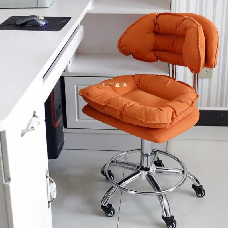 Elevating Rotating Learning Barber Chair Pedicure Stool Chair Office Computer Desk for Hair Stylist Taburete Salon Furniture AA