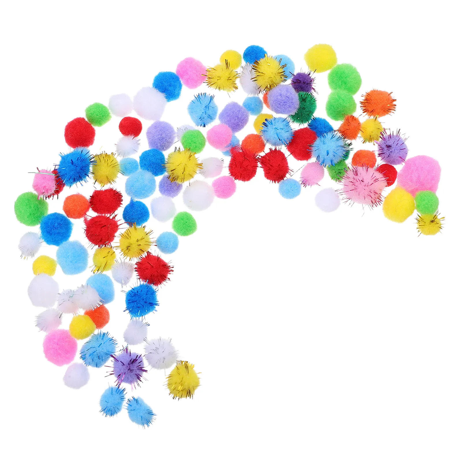 

400 шт. разноцветных помпонов для поделок, маленькие шарики для рукоделия, декор для вечеринок, изготовление венков, школьных и праздничных проектов, шитья, украшения головных уборов