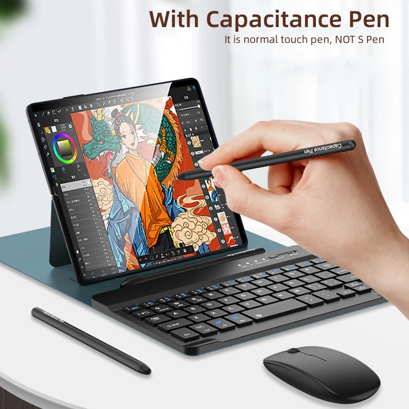 

Wireless Keyboard Mouse Case For Samsung Galaxy Z TriFold Fold 7 6 5 4 3 Magnetic Folding Flip Leather Keyboard Cover With Pen