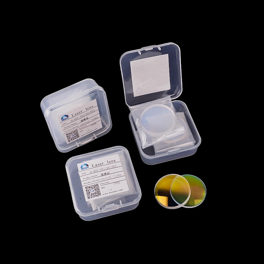 WSX Original D30F75/100/125/150 Collimator&Focus Lens Quartz Fused Silica For WSX Laser Head KC13 KC15 NC30 laser head 1064nm