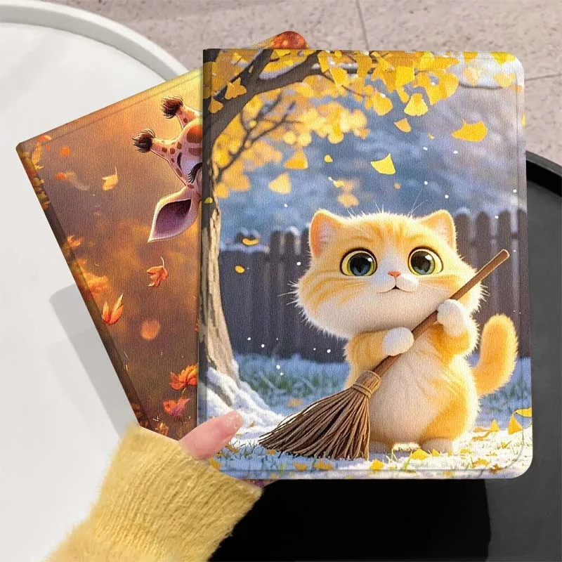 

Cat Giraffe Art Cute For Huawei MediaPad T5 T10s M6 M5Lite SE Honor Tab 5 6 7 V7 V8 X8a X9a Pro Soft Tablet Case Gift