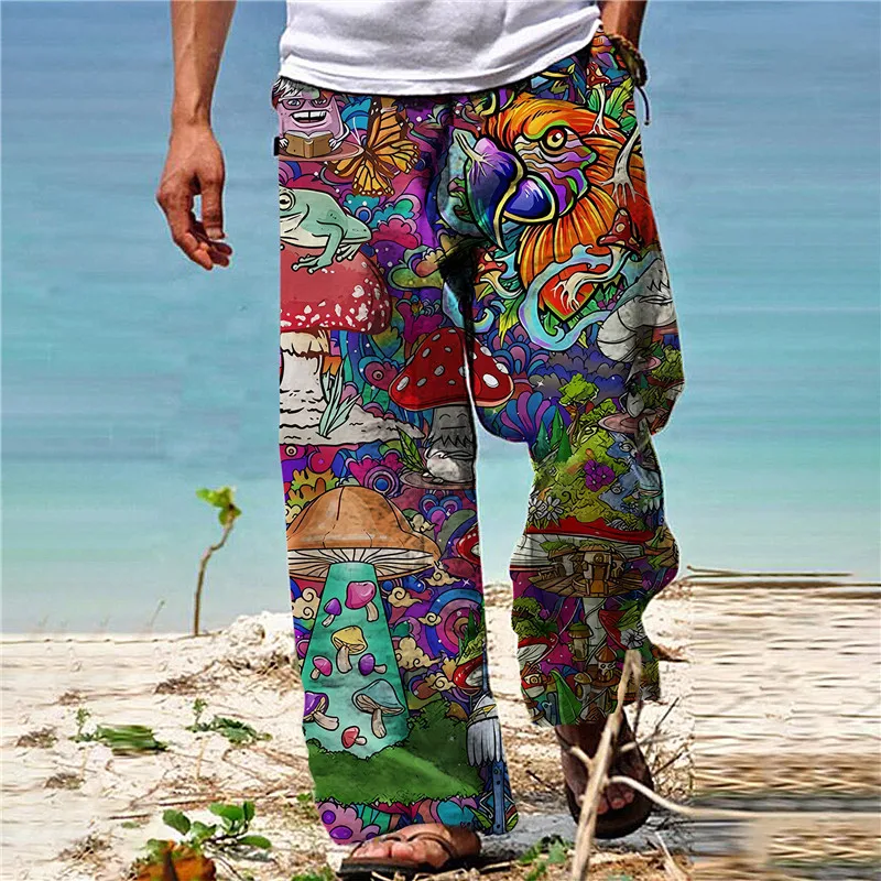 Men\'s Hippie Psychedelic Color Camouflage 3D Printed pants Men\'s Sweatpants Casual Jogging Pants Street Wear Fall Loose Sweatpan