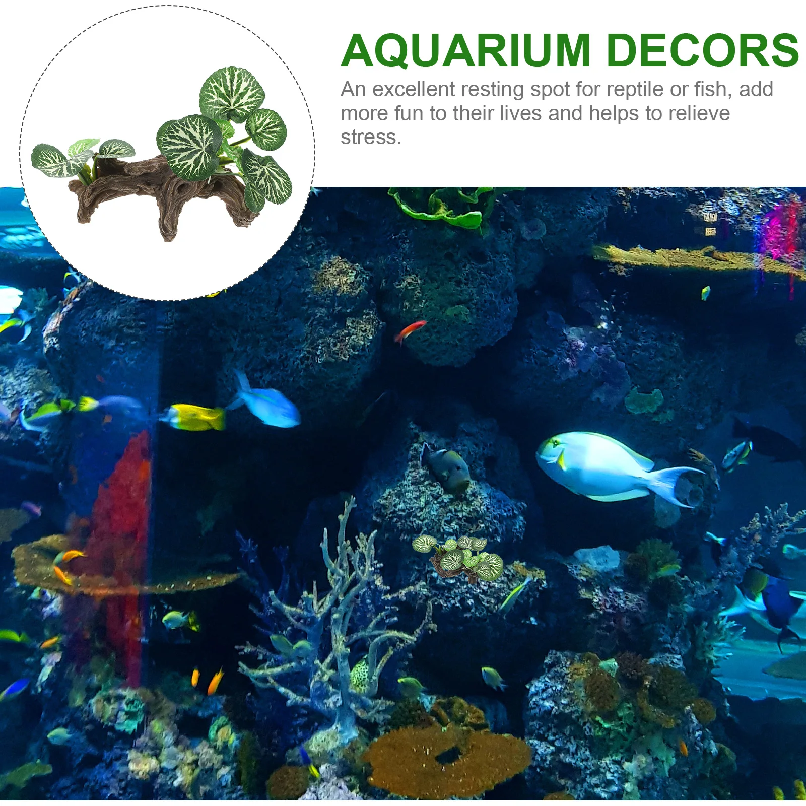 

Reptile Tank Plant Artificial Fake Lifelike Ornament Reptile Habitat Resting Spot Aquarium Plant Decoration Fish Tank Decoration