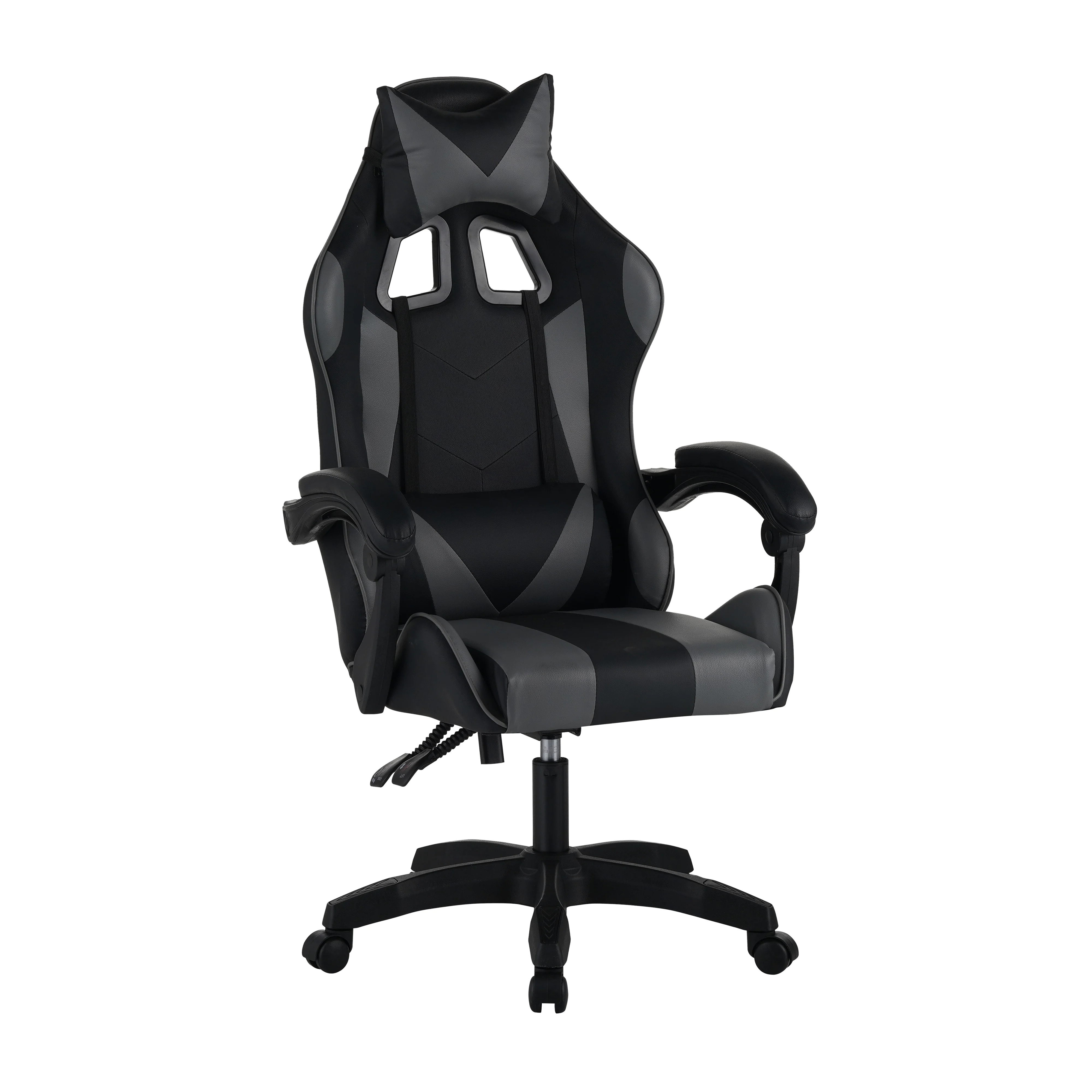 

Игровое офисное кресло с высокой спинкой, подголовником и поясничной опорой, эргономичная подставка для ног, регулируемое геймерское кресло