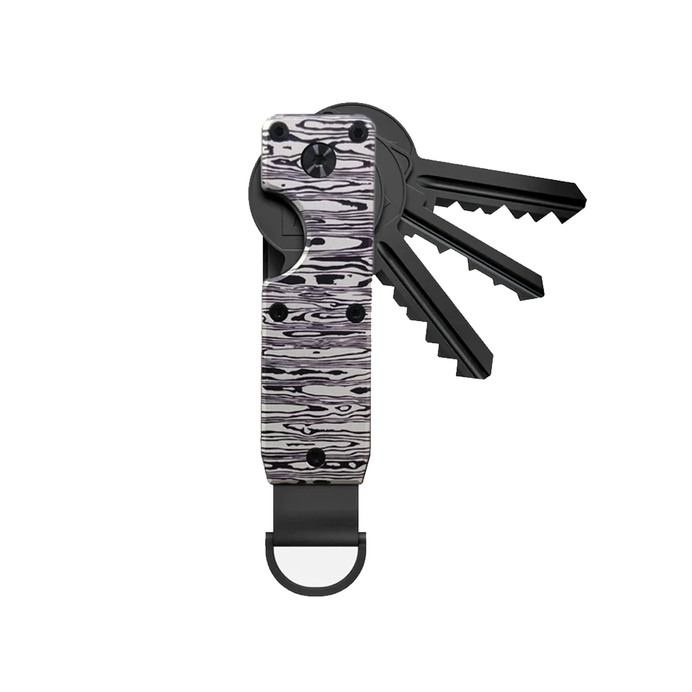 Sleutelorganizer Compacte houder Metalen sleutelhanger Minimalistische sleuteletuihouder voor sleutelhanger Beveiligt 2-6 sleutels