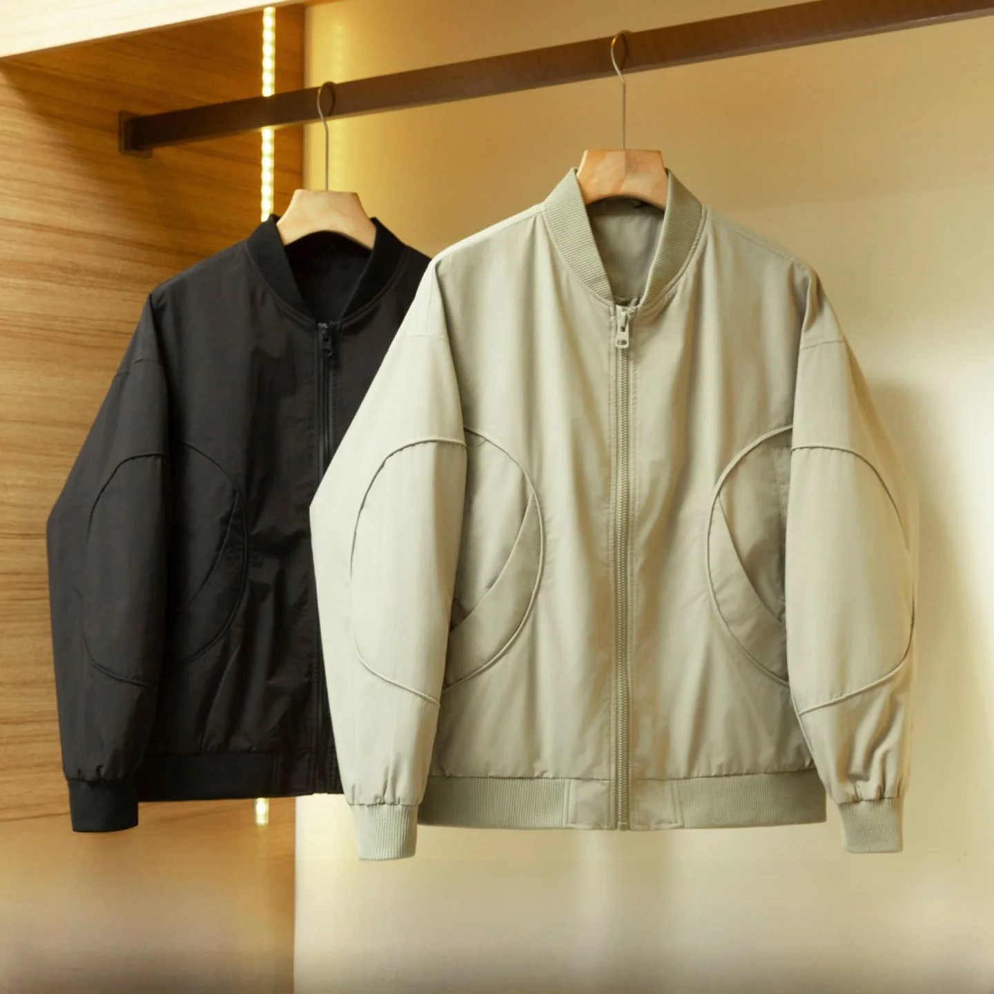 

Texture Fabric Waterproof Windproof Men's Baseball Collar Cotton Jacket Autumn Winter New Arrival Warm Standard Fit