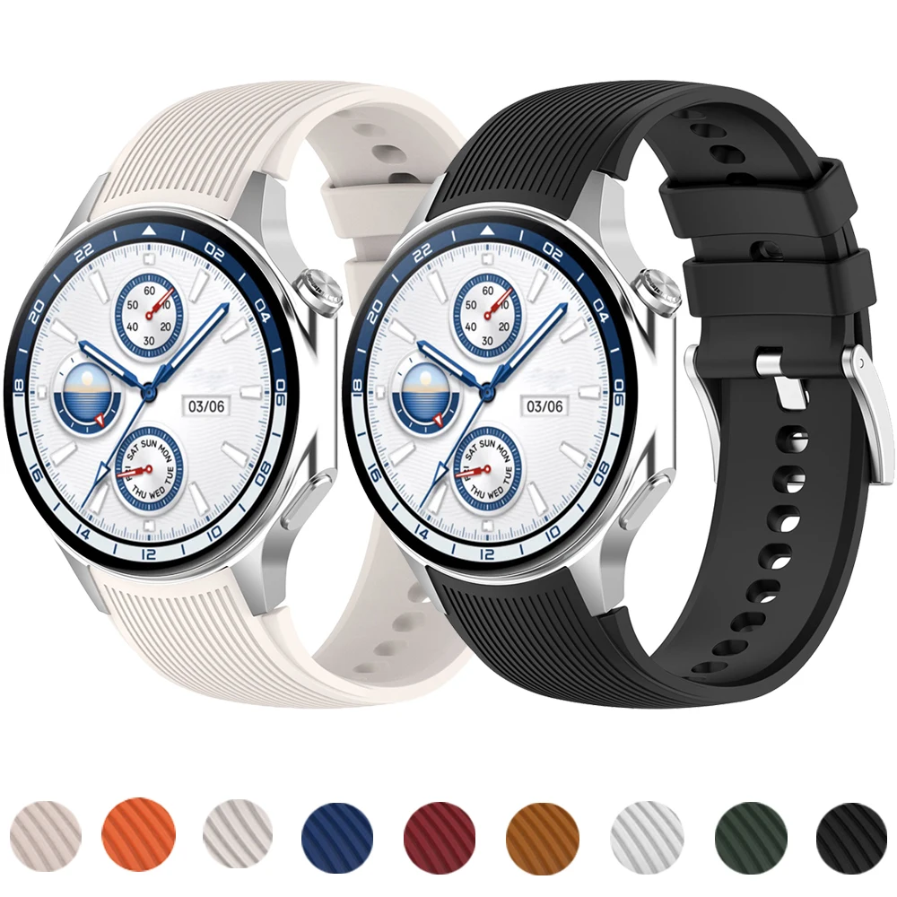 Correa de silicona para OnePlus Watch 3 2 2R, Correa sin huecos, Correa de reloj reemplazable para Oppo Watch X2 X, Correa de reloj inteligente