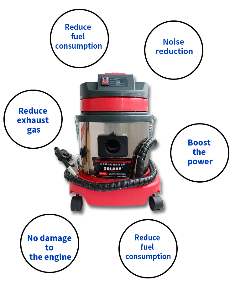 Solary EC601 Valve Clean Machine Diesel Walnut Sand Carbon Deposition Cleaner Auto Car Engine Washing Intake Pipe