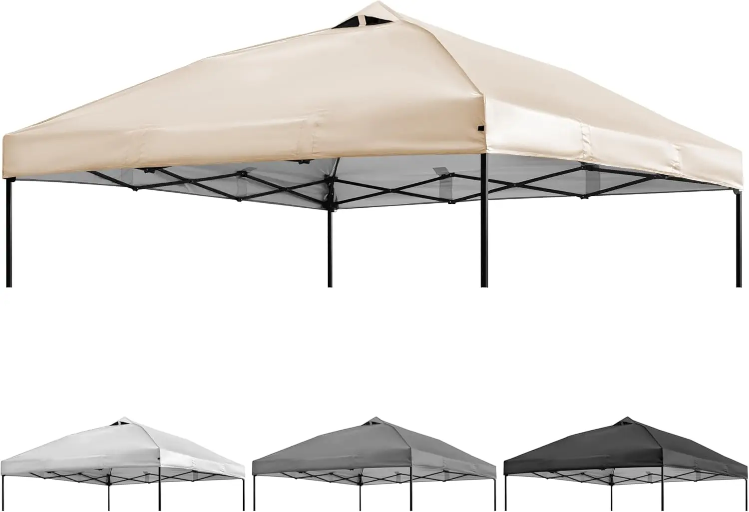 

10x10ft Canopy Replacement Top Pop Up Tent Cover Roof with Air Vent Waterproof for Outdoor Garden Patio Pavilion Sun Shade(Top O