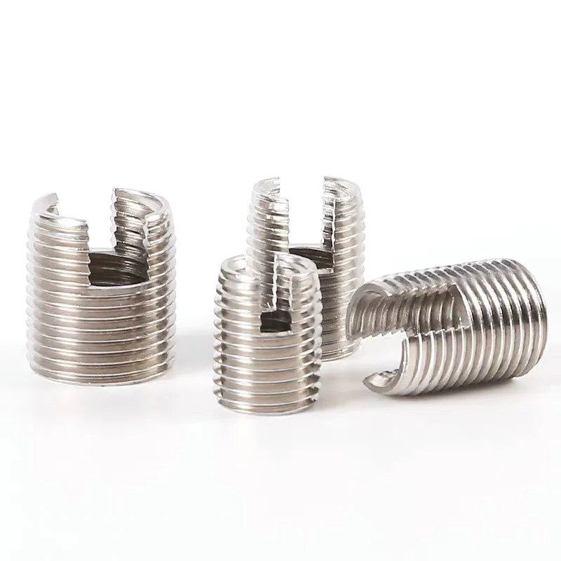 M2 M2.5 M3 M4 M5 M6 M8 M10 M12 M14 M16 Stainless/ Carbon Steel Metal Thread Repair Insert Self Tapping Slotted Threaded Nut