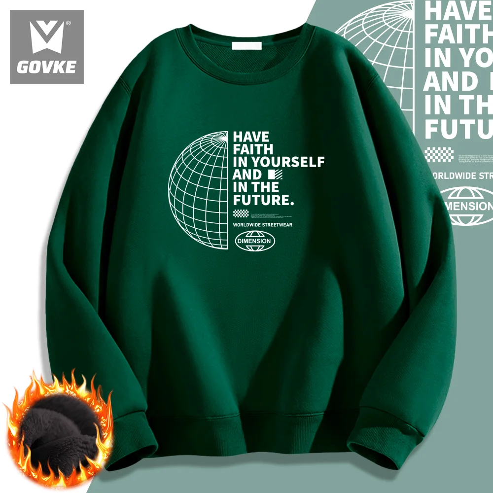 Tave Faith in Yourself and In The Future Journey Trend Brand Clothes Printed Men's Sweatshirts New Style Wild Style Unisex