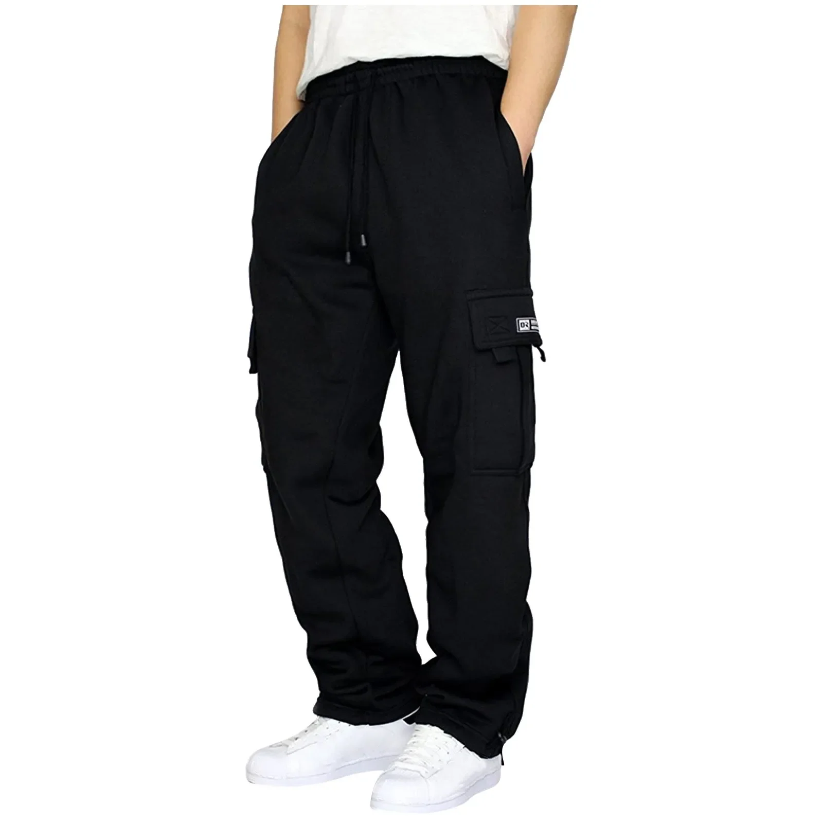 Sweatpants Men Cargo Pants Elastic Waist Trousers Male Comfort Joggers Sports Trousers Loose Solid Plus Size Men Clothing 2025