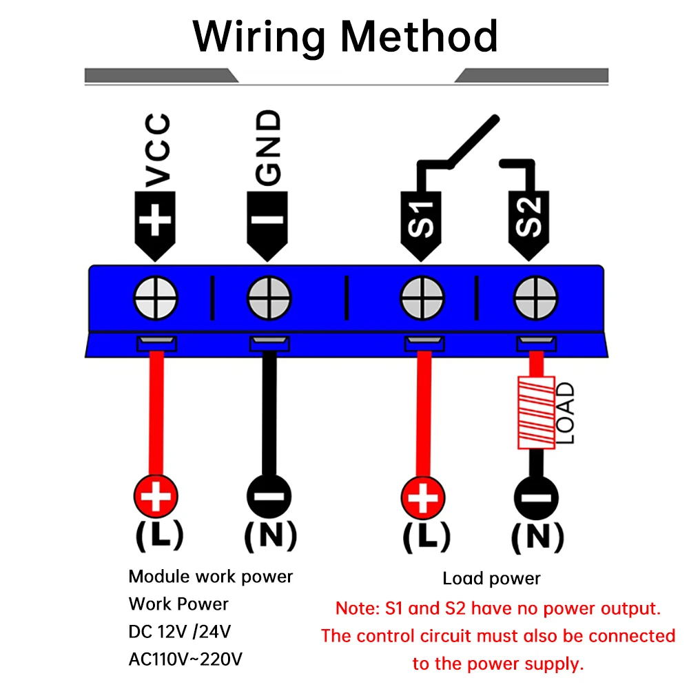 T3230 Cyclic Timing Delay Relay DC12V / DC24V / AC110V-220V Timer Control Switch Adjustable Timing Digital Relay