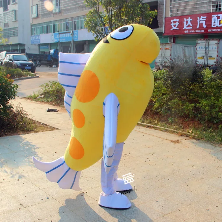 Christmas Fish Mascot Costume Custom Cartoon Character Cosplay Fancy Dress Mascotte Theme Custom Made Carnival Costume Anime Ki