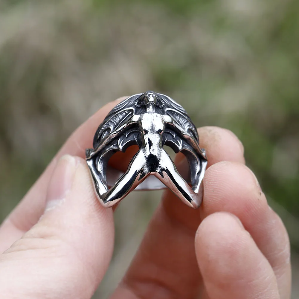 NEW Men\'s 316L stainless steel rings Dropshipping 3D women body shape gothic punk Motorcycl Jewelry Gifts free shipping