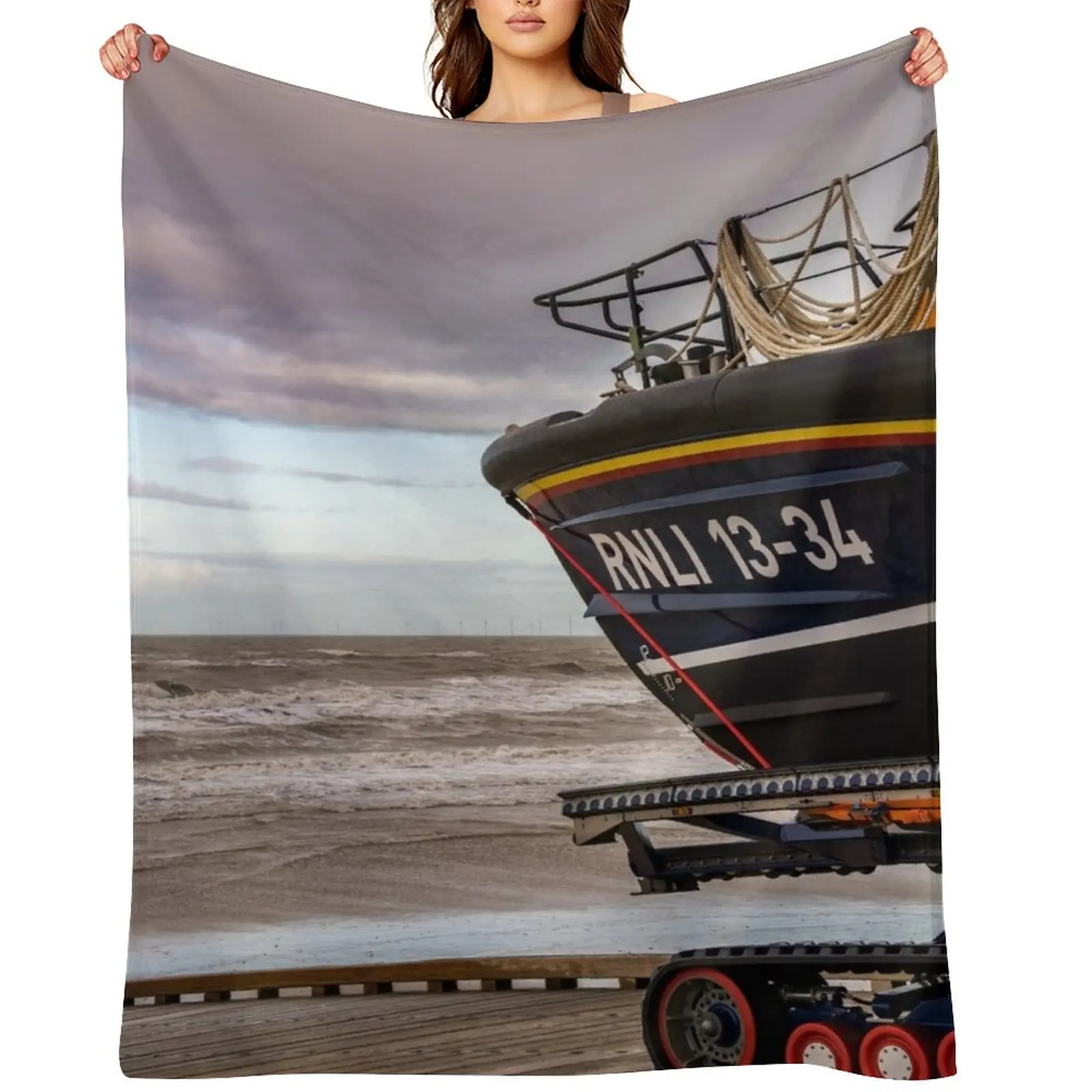 

Launching Of A Lifeboat Rhyl Throw Blanket Sofa Quilt sofa bed Blankets Sofas Of Decoration Decorative Sofa Blankets