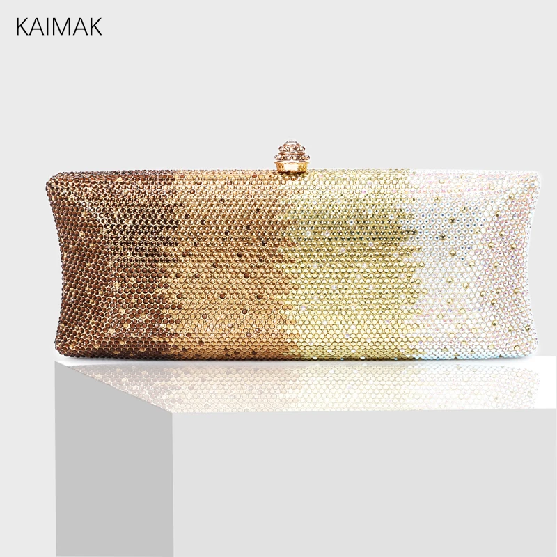 Newest Luxury Gradient Diamond Wedding Party Dinner Bag Clutch Bag Christmas Gift Crossbody Bag Women Stone Mini Dinner Bag