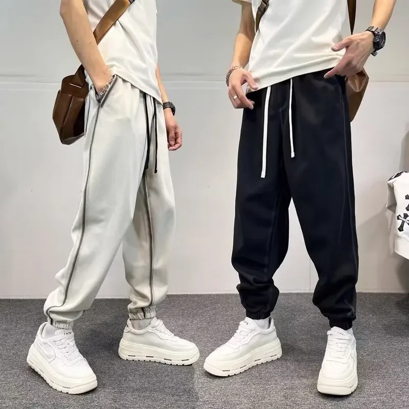 

Autumn Men's Trendy Joggers Korean High Street Sports Trousers Cotton 9-Minute Sweatpants Fashionable Men's Clothing 2024