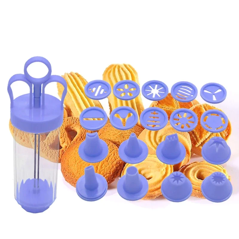 

Cake Cream Decorating Gun Set 10 Nozzles Flower Piece Suit Pastry Cookie Syringe Muffin Dessert Extruder Kitchen Tools