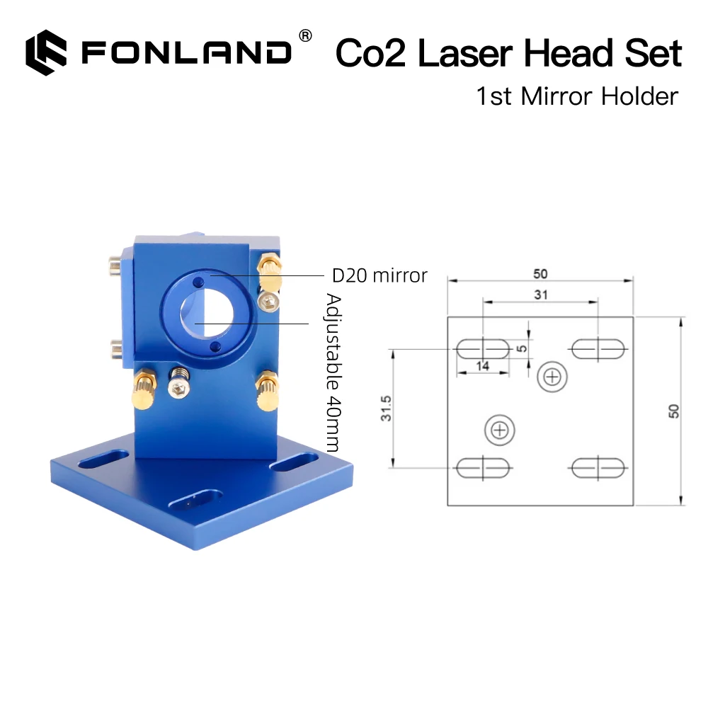 Finland K-serie CO2-laserkopset Nieuwe stijl D12 20 mm FL25.4 50,8 mm lens voor 2030 4060 K40 lasergravure snijmachine