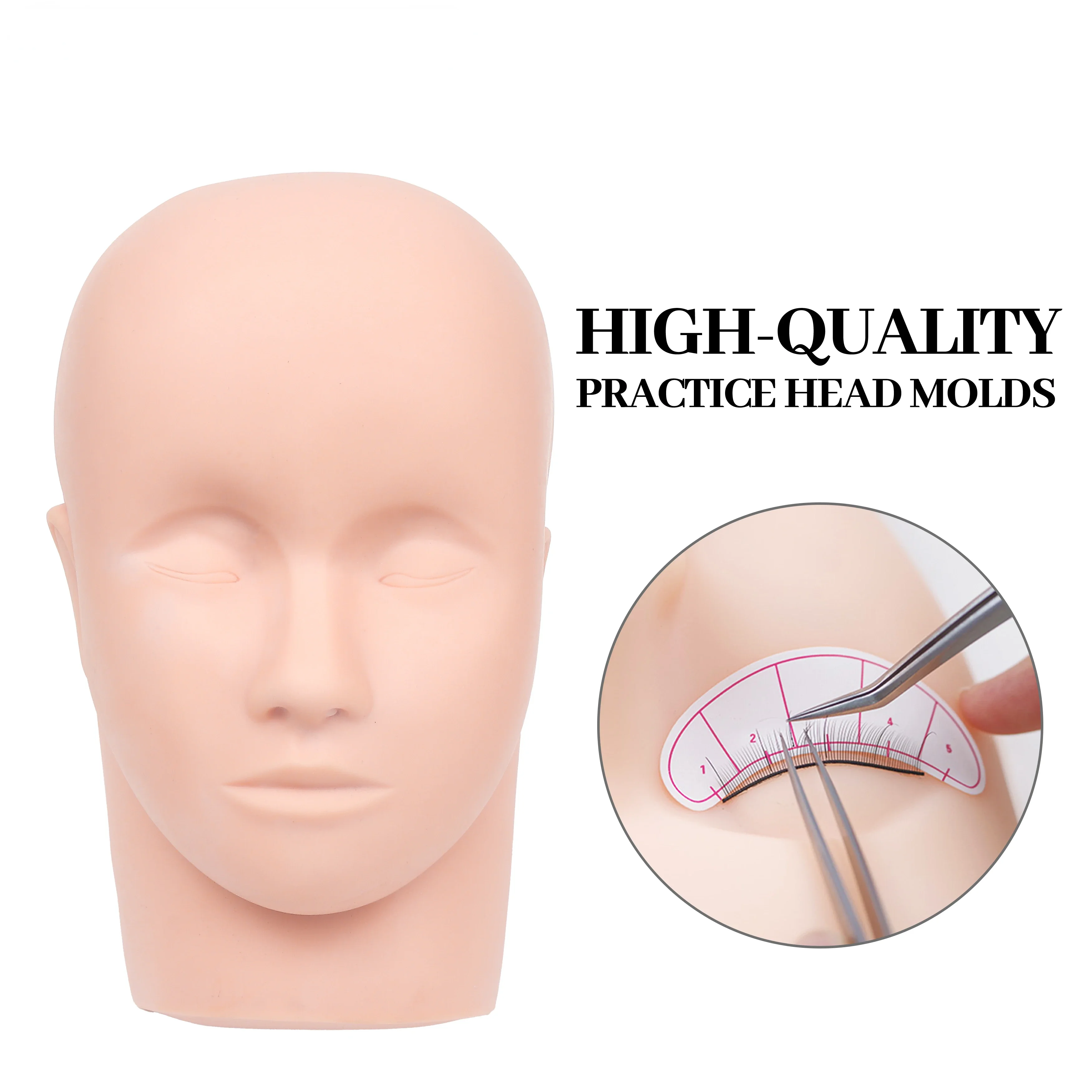 Soft Massage Eyelash Training Head Eye Facial Eyelash Extension Makeup Practice Cosmetic Dummy Professional Mannequin Heads Tool