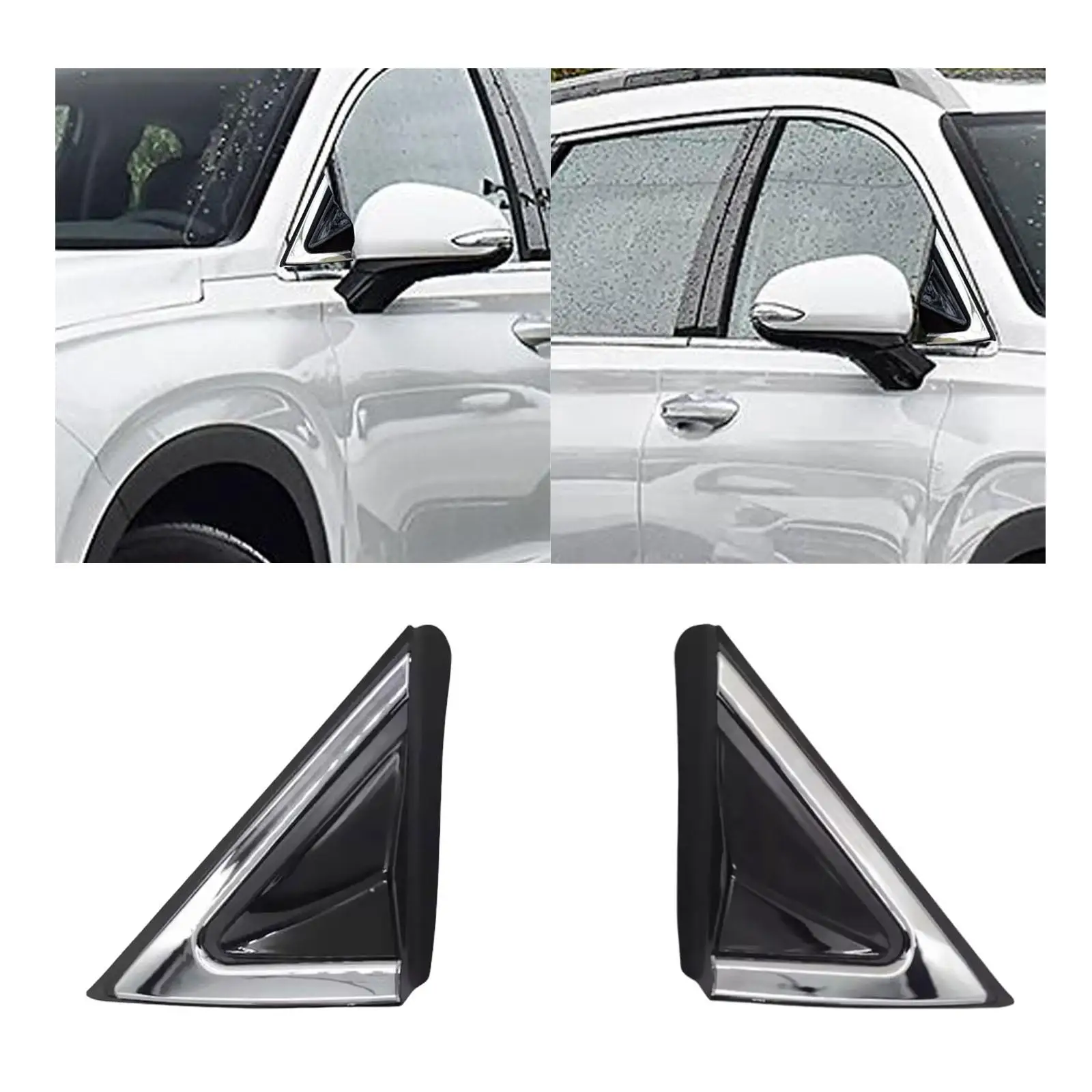 

Pillar Trim Mirror Corner Molding,Door Window Corner Plate Replace Parts Sturdy Mirror Flag Cover Molding for Santa