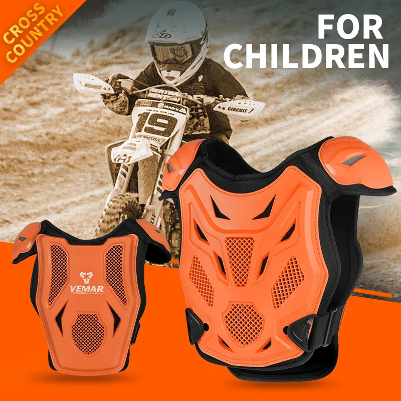 Baju besi anak semua musim Motocross rompi perlindungan badan DH sepeda motor Trail MTB MX dada pelindung belakang peralatan sepeda motor untuk anak-anak