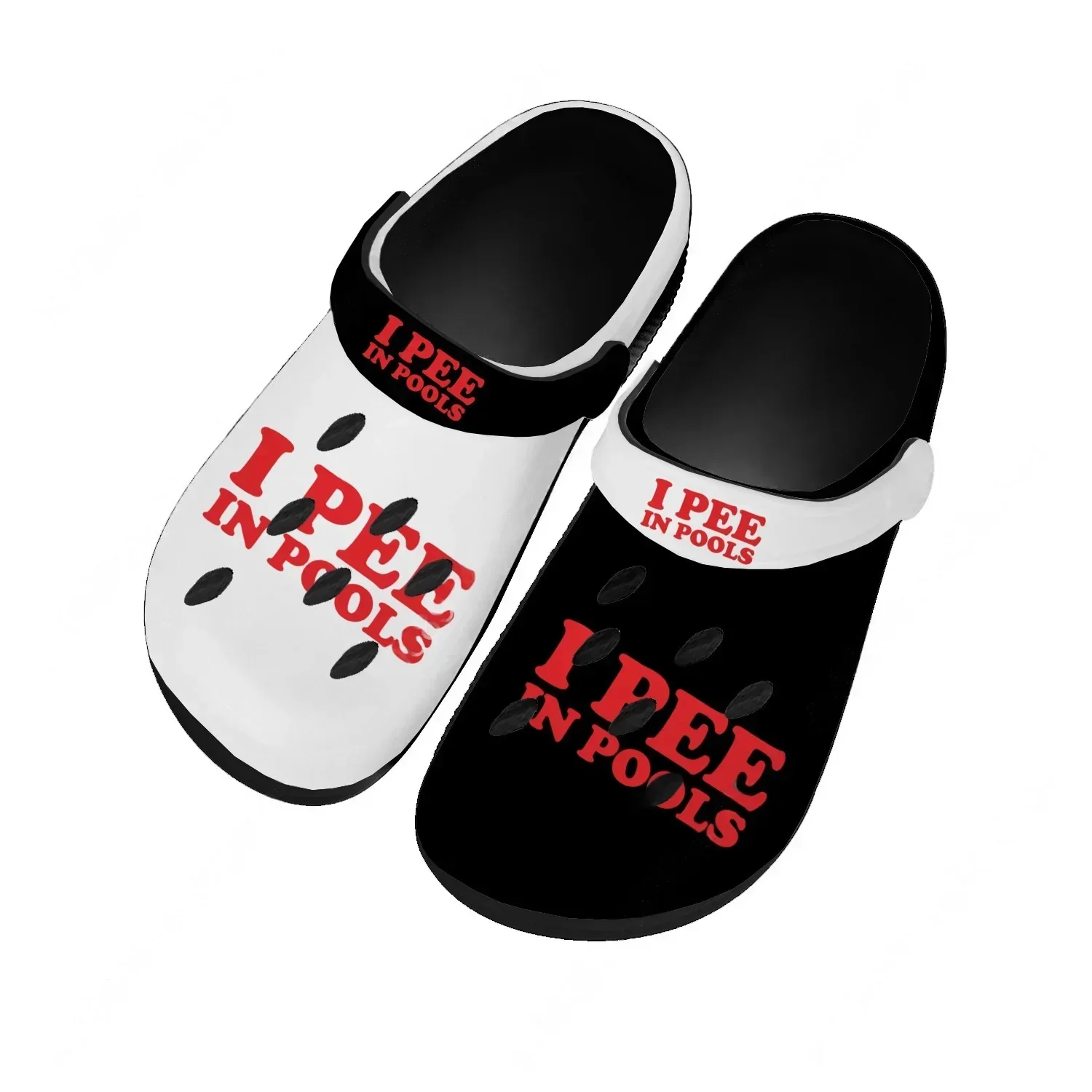 

I Pee In Pools Sandals Women Teenager Home Fashion Water Shoe High Quality Garden Breathable Comfort Beach Hole Slippers