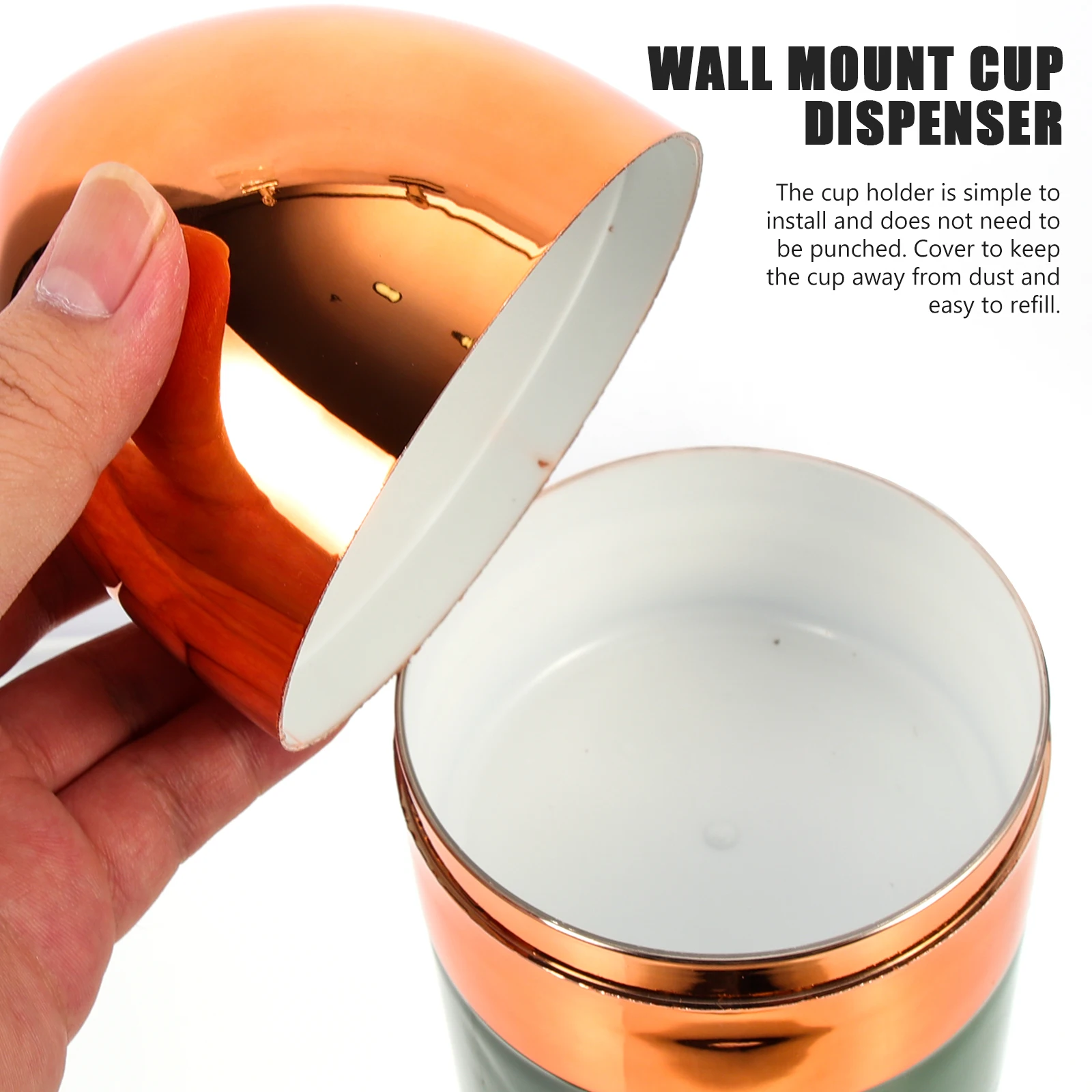 

Paper Cup Holder for Disposable Cups Wall Mount Cup Holders Rack ganizer Dustproof Easy Refill Plastic Storage