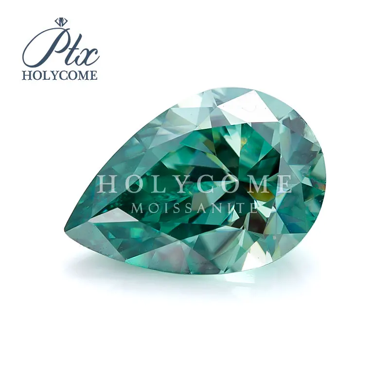 

Holycome Moissanite Gra Certificated Diamond Tester Green Pear Cut Loose Gemstone Manufacturer Factory Supply