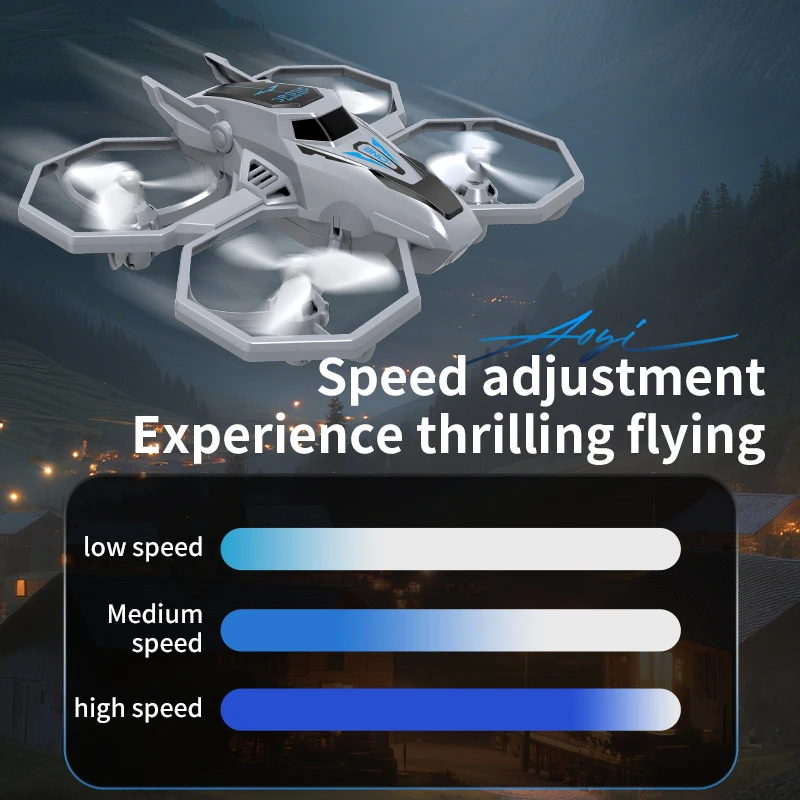 H118PRO Schermo di controllo remoto Antenna Stunt Drone Fotocamera HD Flusso ottico Luci a LED Bambini Giocattoli da esterno Regolazione della velocità del quadricottero